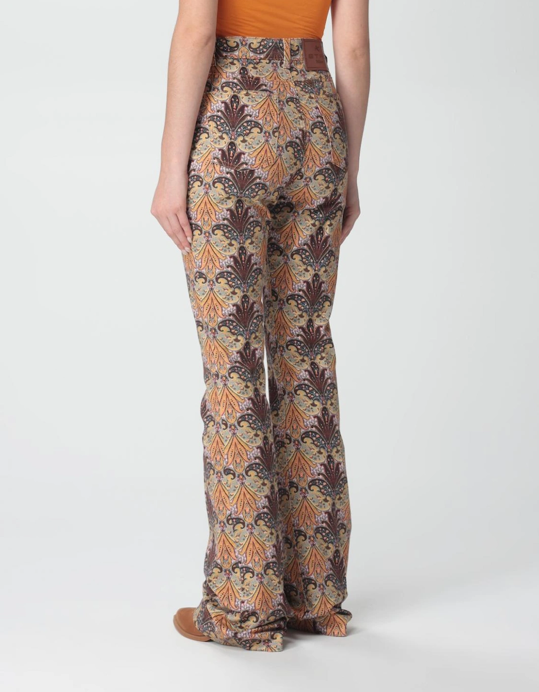 Printed Bell Bottom Pants