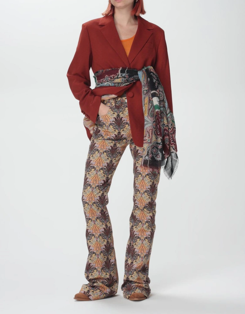 Printed Bell Bottom Pants