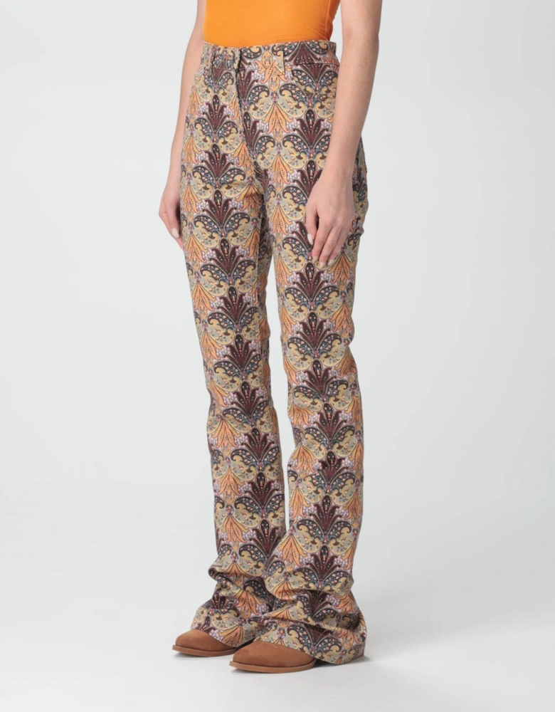 Printed Bell Bottom Pants