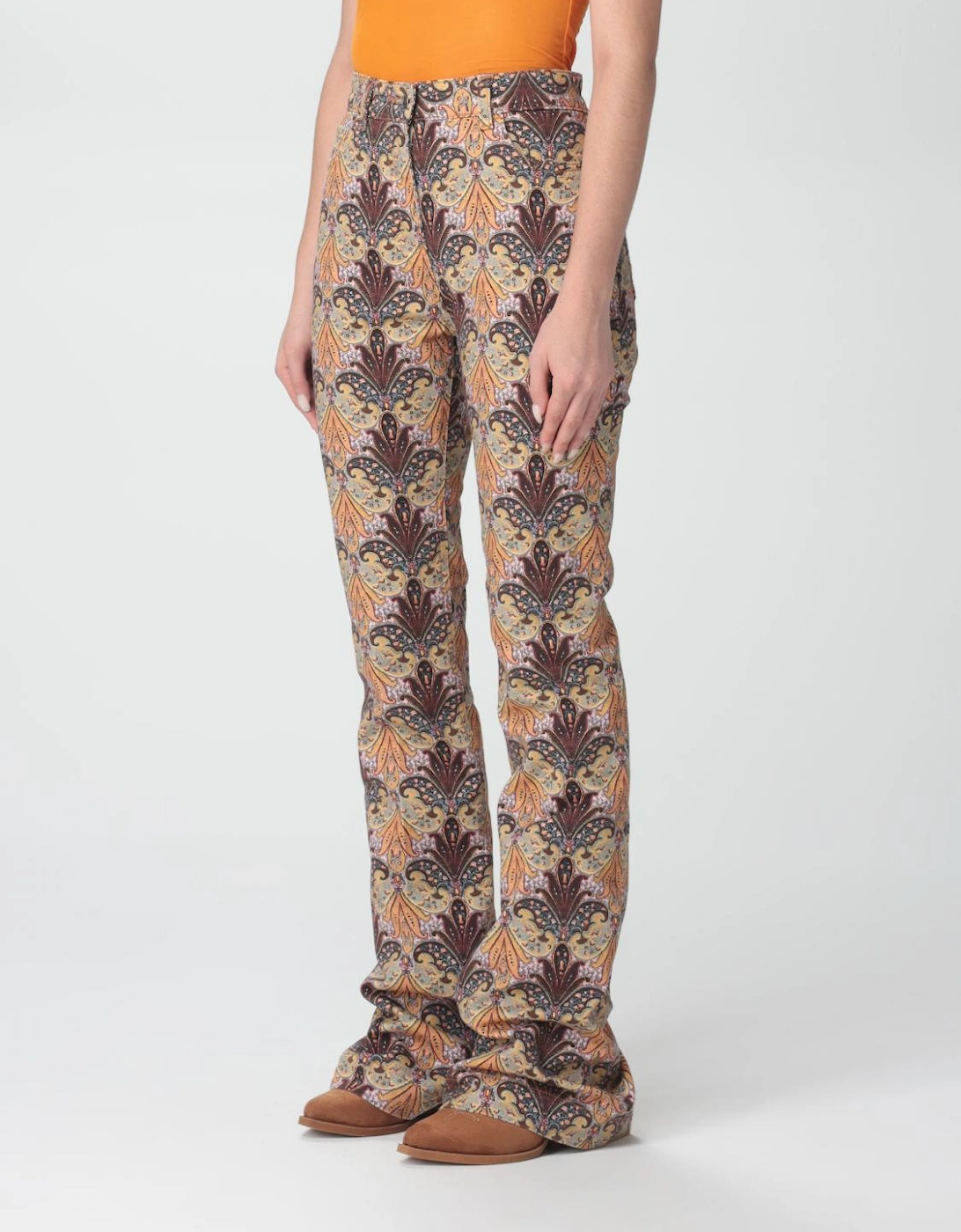 Printed Bell Bottom Pants