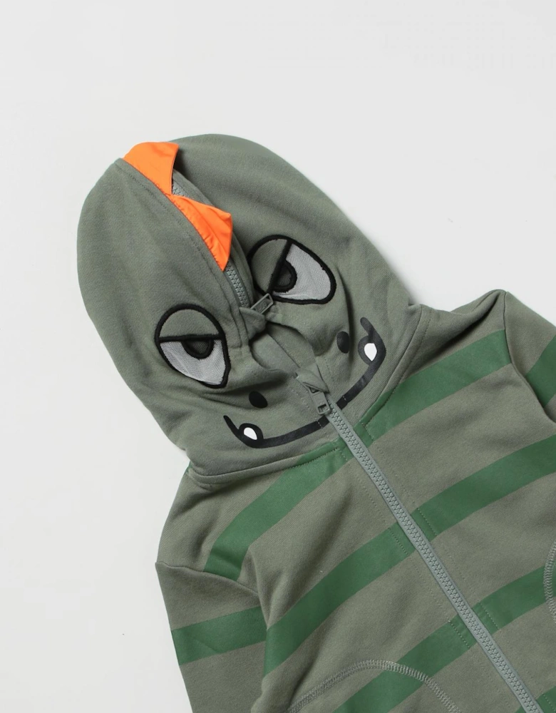 Kids Striped Hoodie ZipUp Pockets