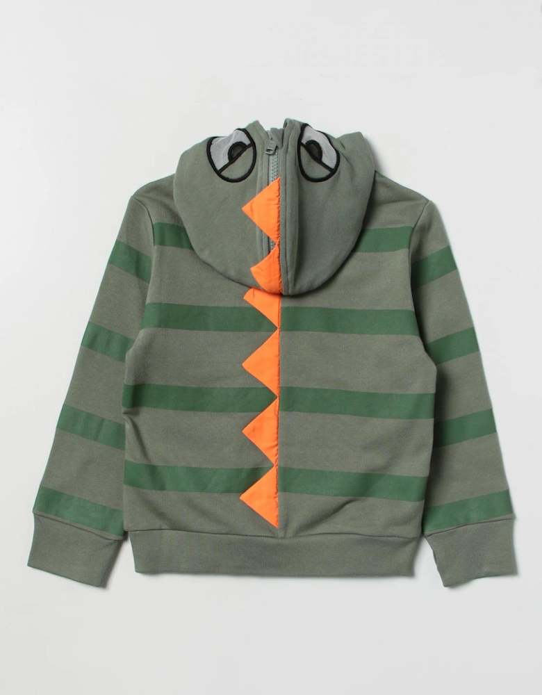Kids Striped Hoodie ZipUp Pockets