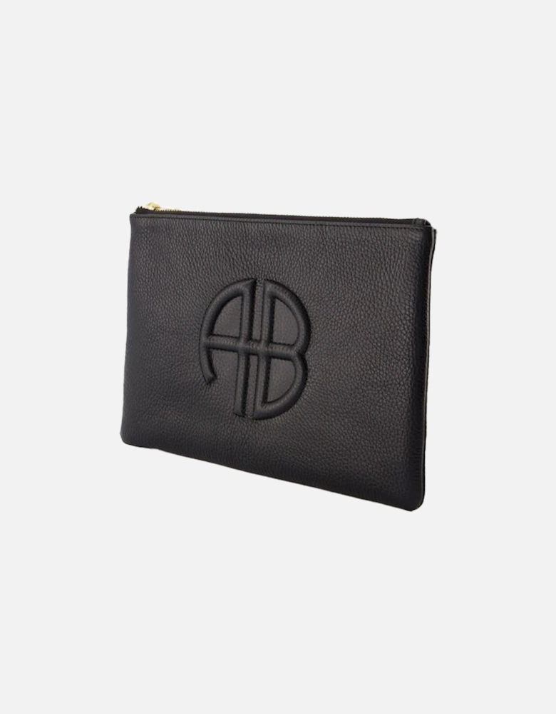 Leather Clutch Embossed Logo