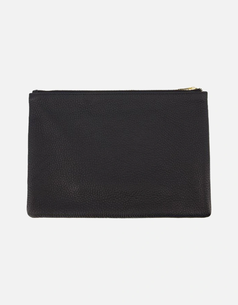 Leather Clutch Embossed Logo