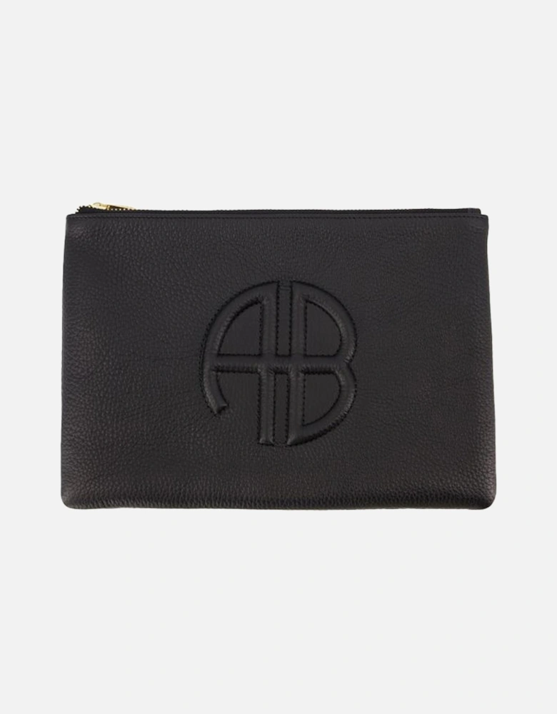 Leather Clutch Embossed Logo