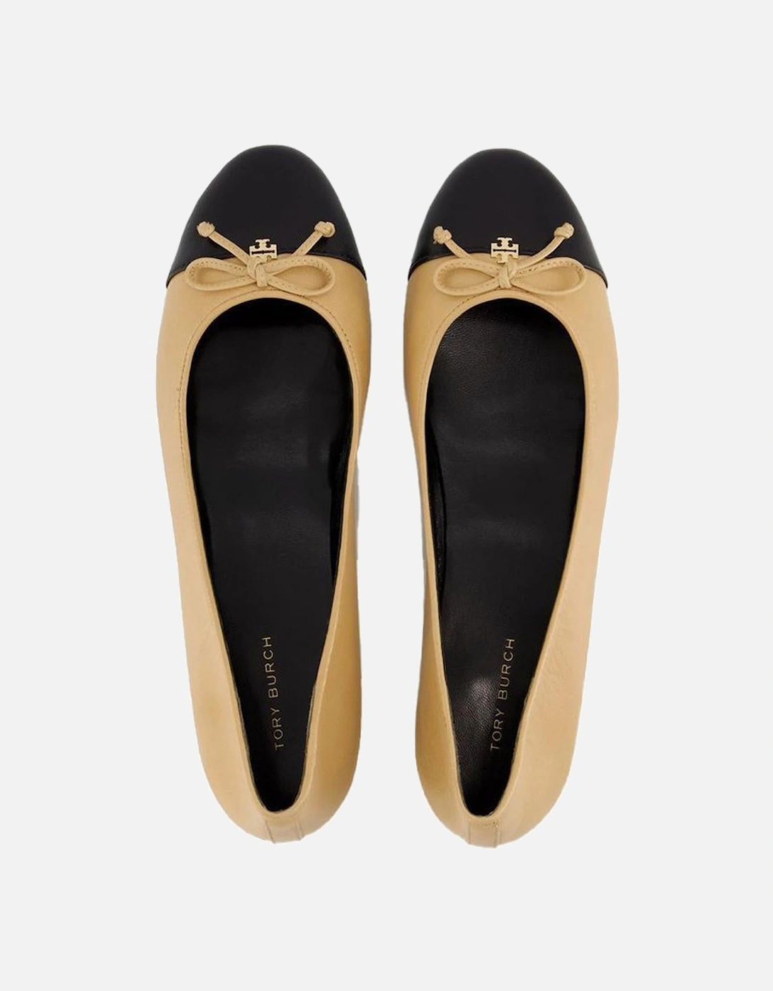 Leather Ballet Flats Bow Detail