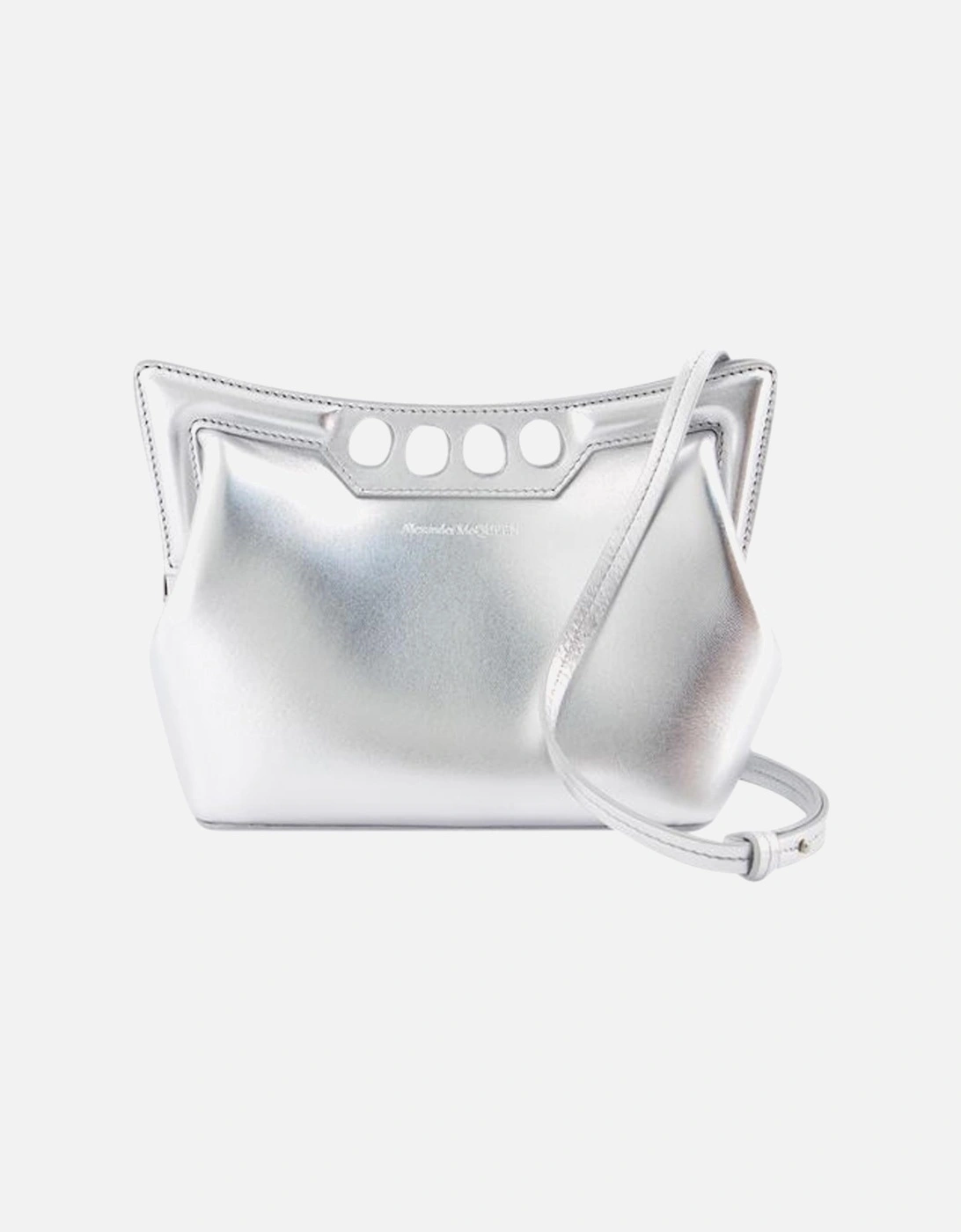 Curve Bag Metallic Silver Handbag, 5 of 4