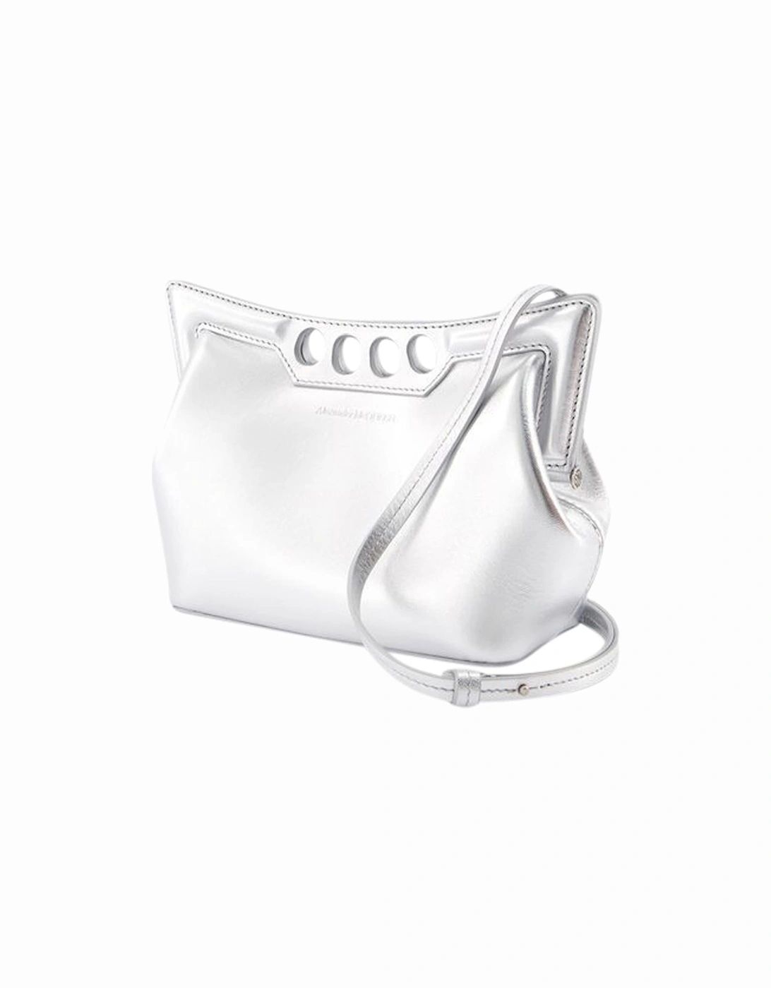 Curve Bag Metallic Silver Handbag