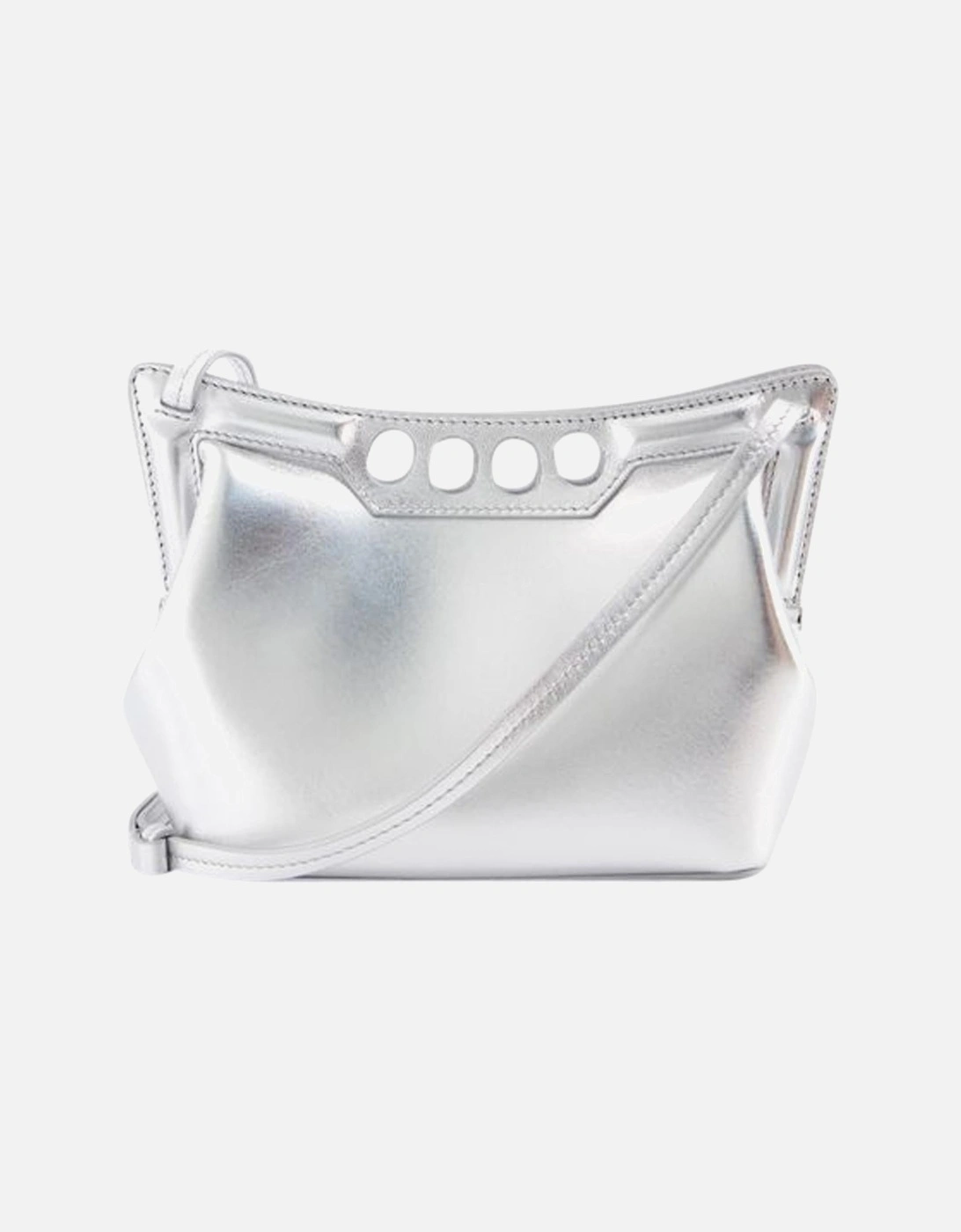 Curve Bag Metallic Silver Handbag