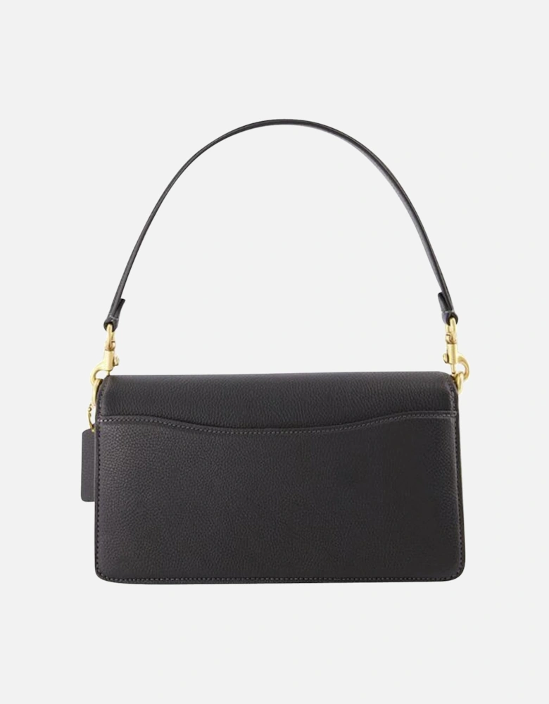 Polished Leather Chain Strap Hobo Bag with Interior Pockets