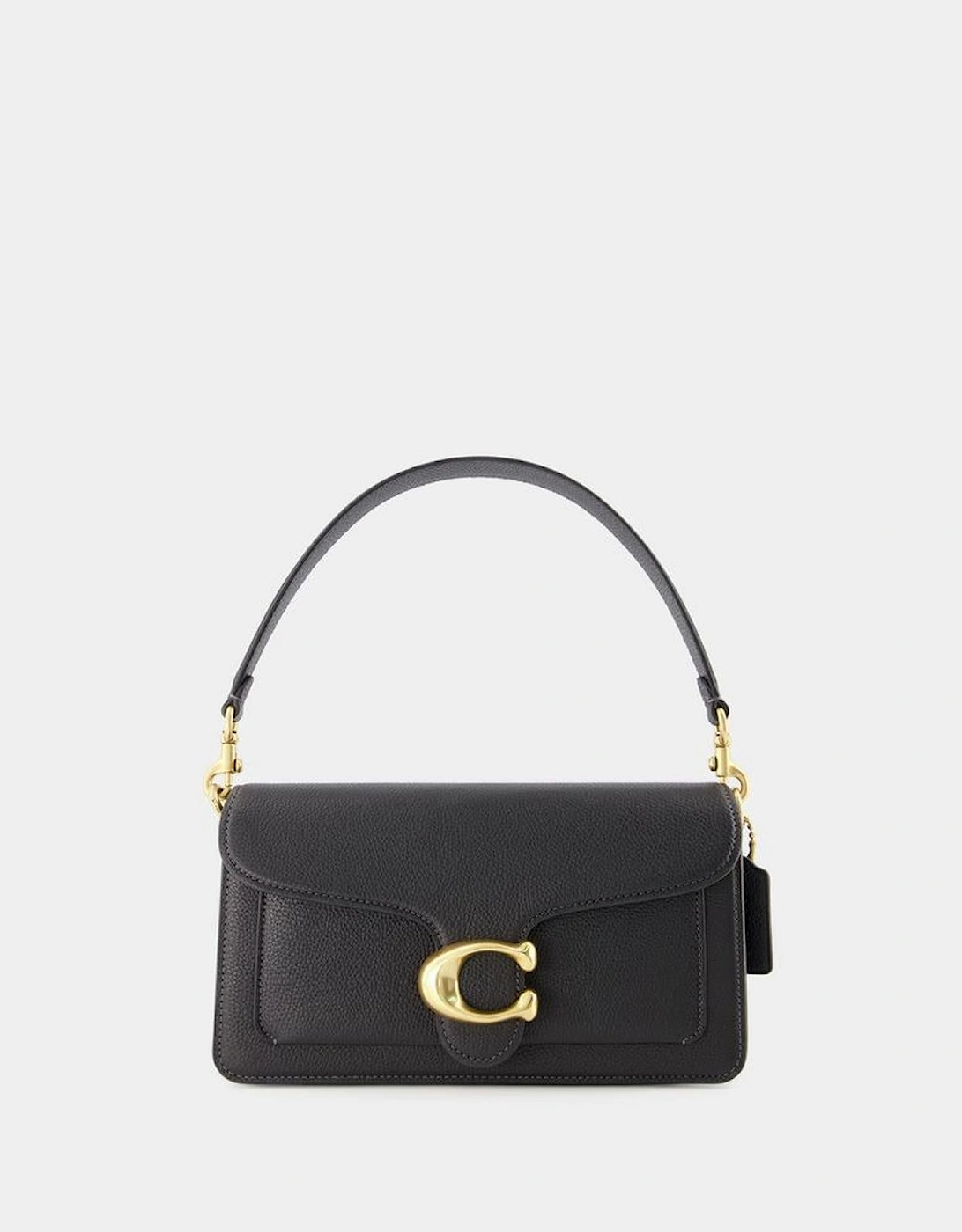 Polished Leather Chain Strap Hobo Bag with Interior Pockets
