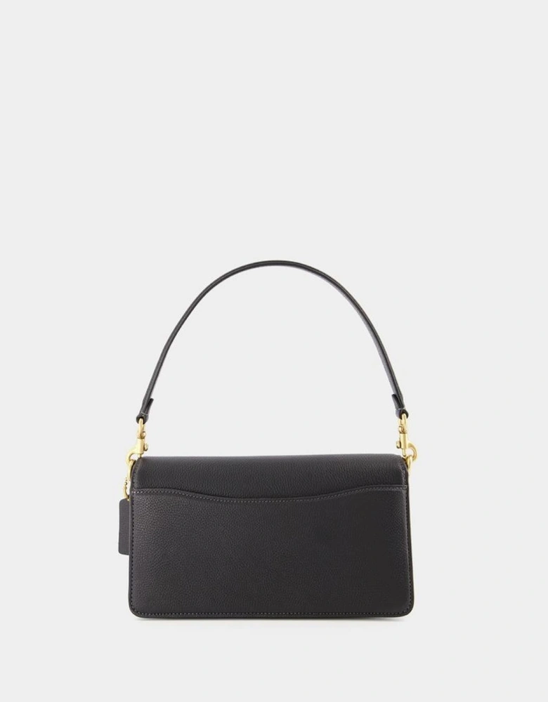 Polished Leather Chain Strap Hobo Bag with Interior Pockets