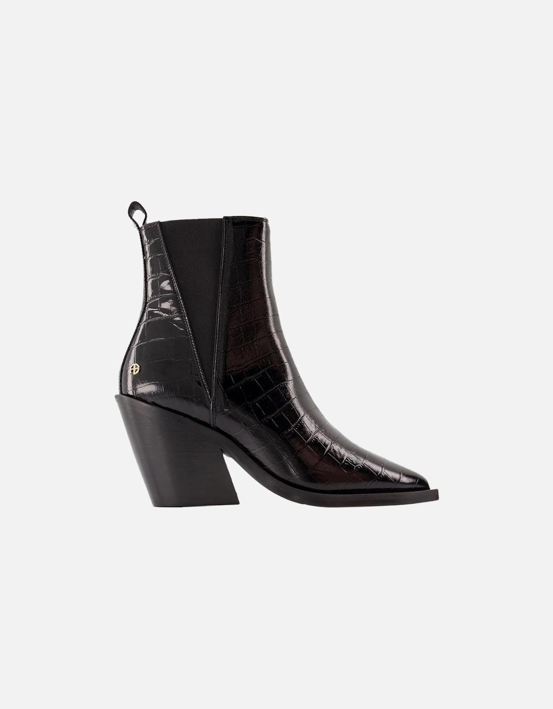 Western Style Croc Embossed Leather Boots, 4 of 3