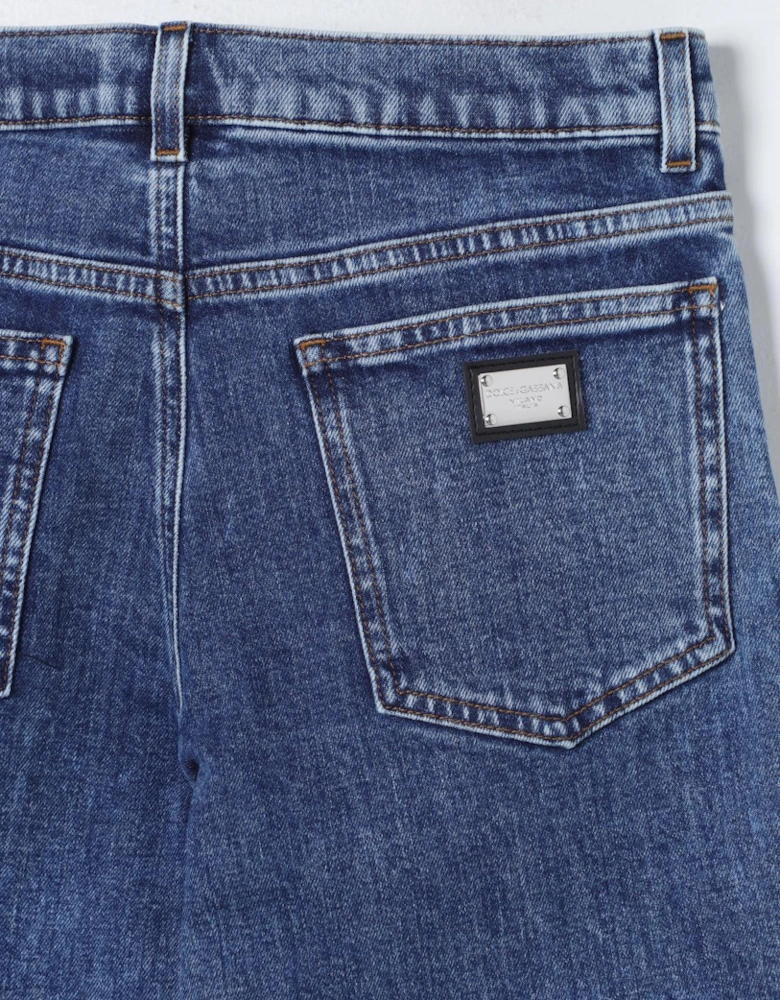 Denim Shorts Straight Leg