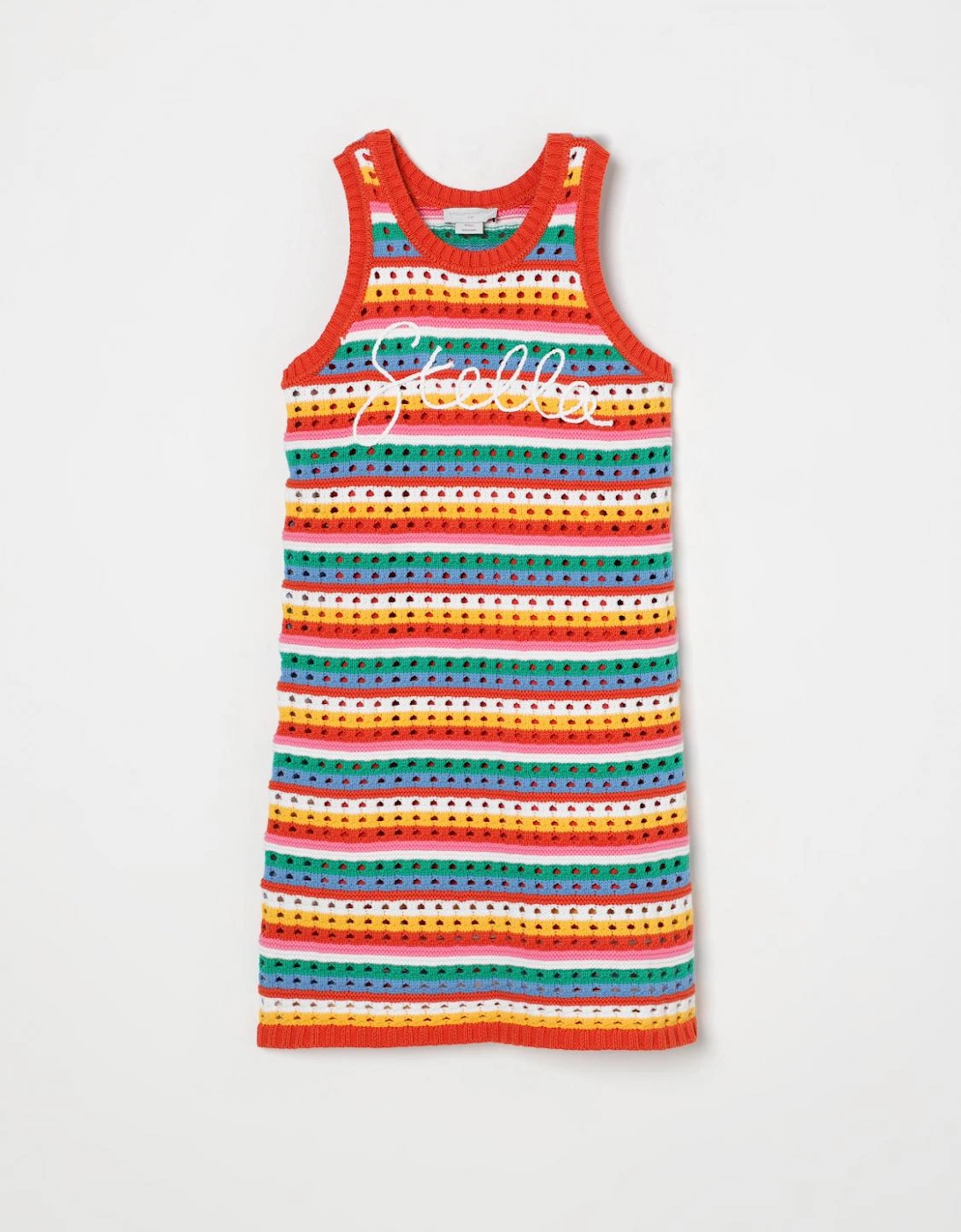 Rainbow Knit Eyelet Dress