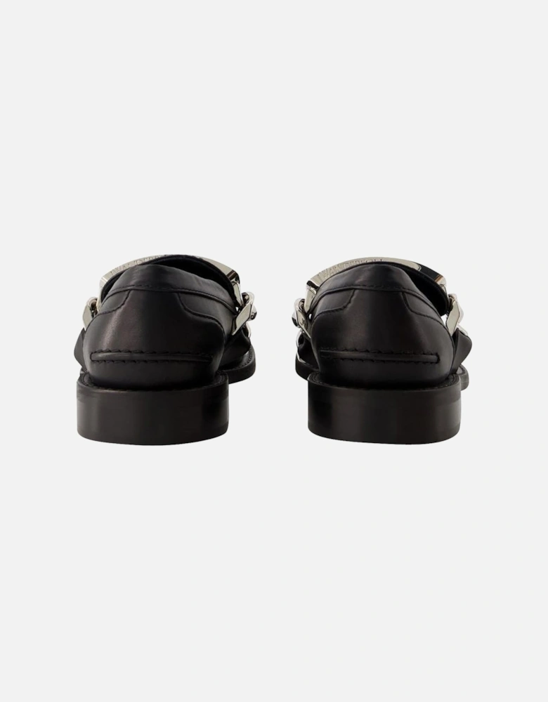 Chain Leather Loafers