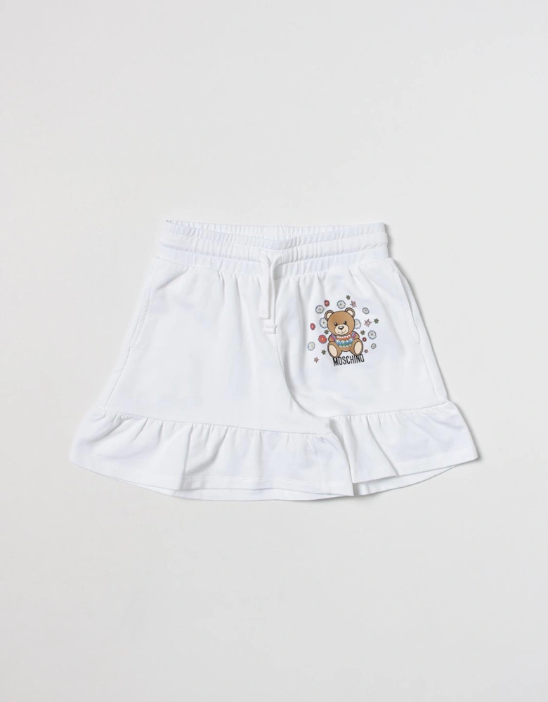 Girls Ruffled Teddy Bear Skirt