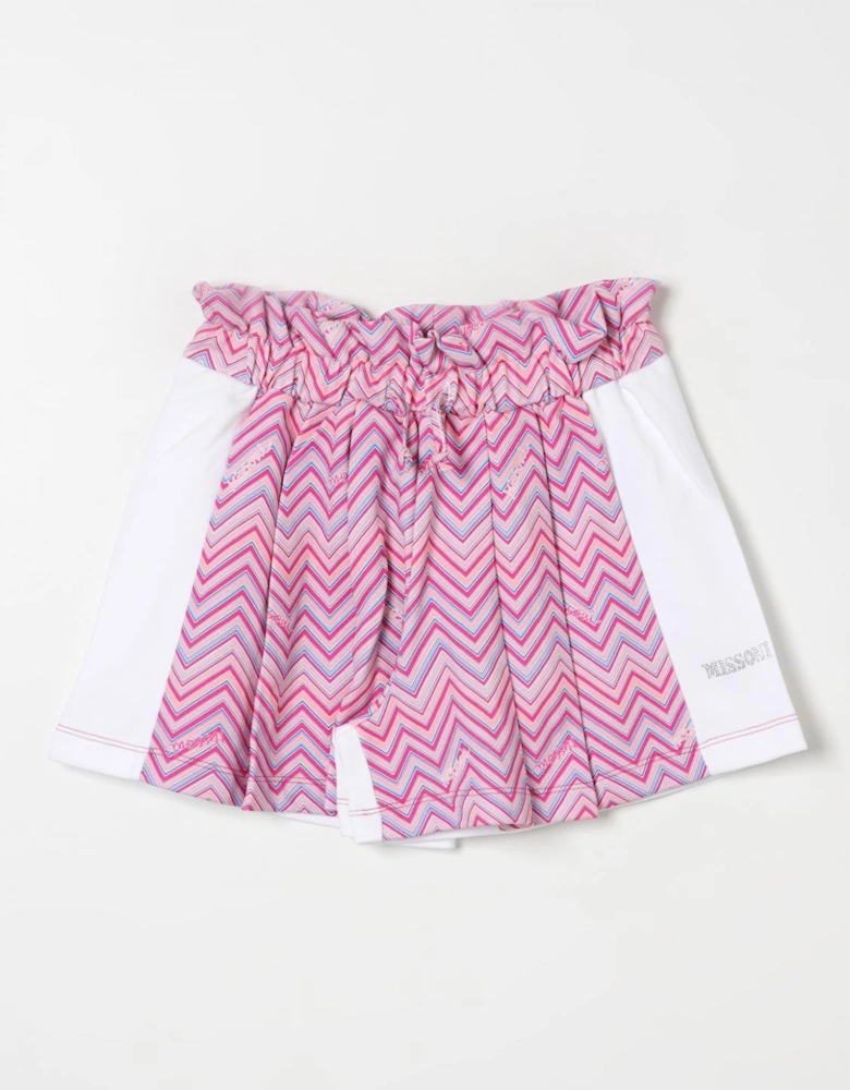 Chevron Pleated Shorts