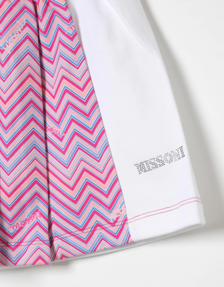 Chevron Pleated Shorts