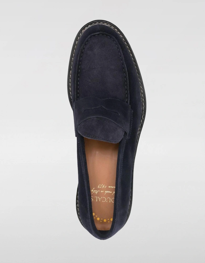 Penny Loafers Suede Leather Casual