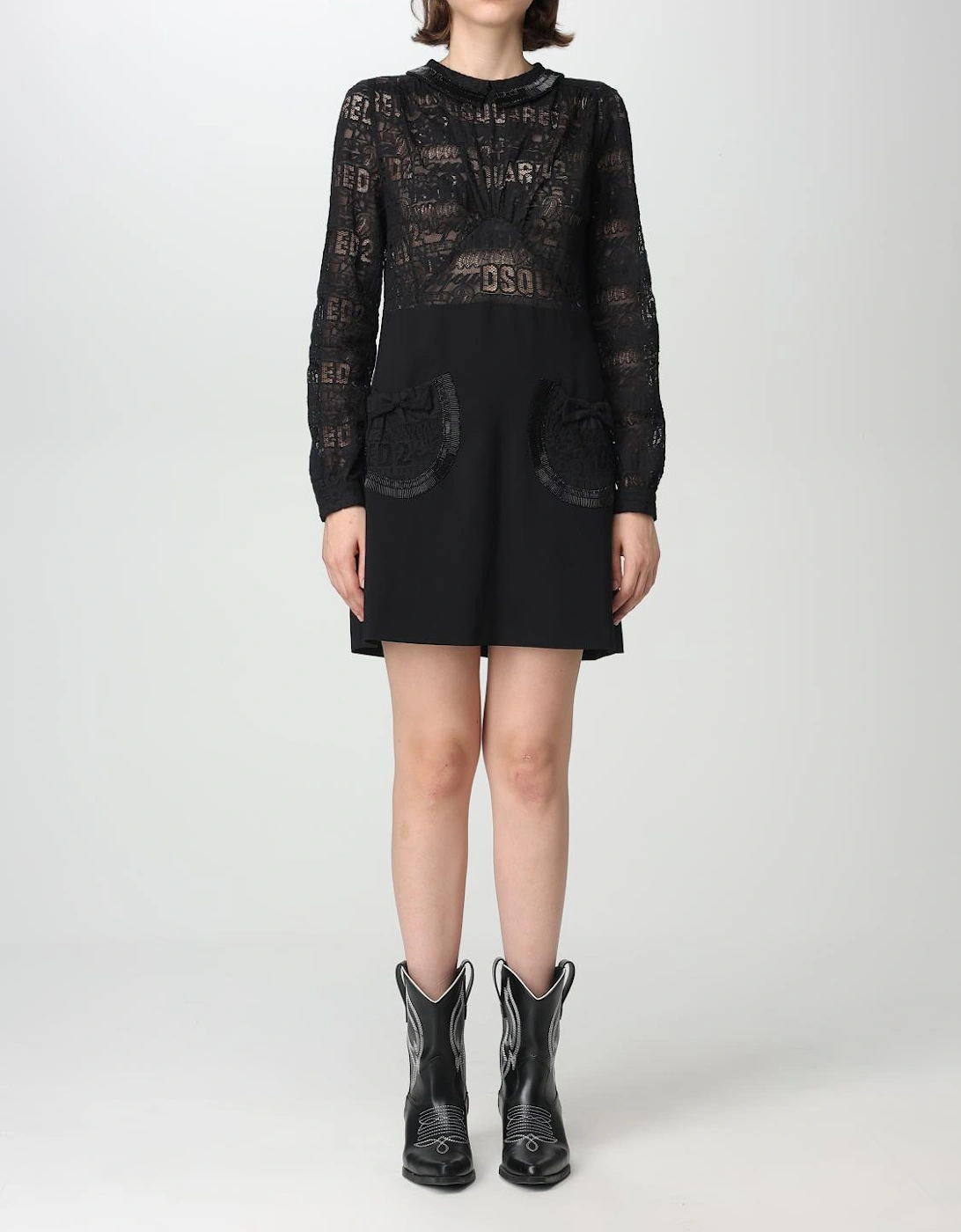 Lace Mini Dress with Pockets, 4 of 3