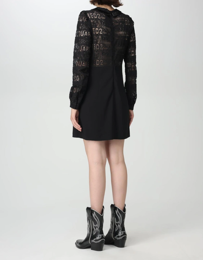 Lace Mini Dress with Pockets