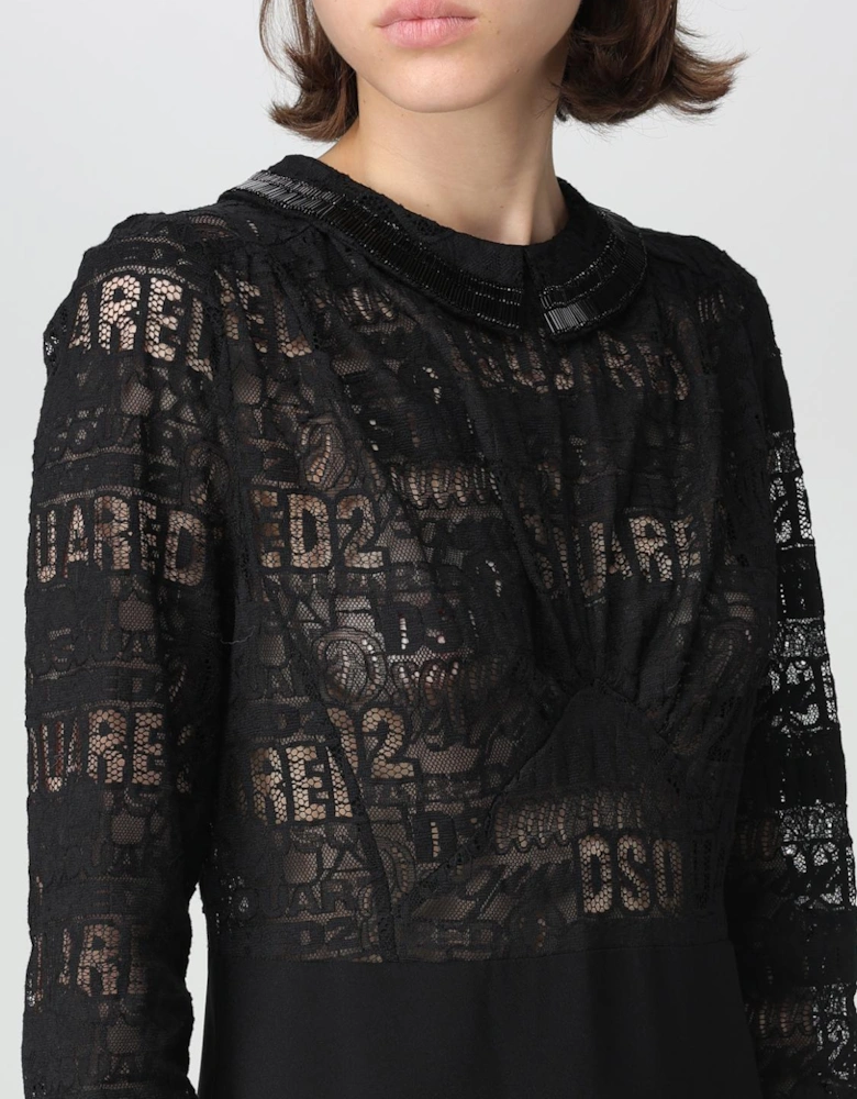 Lace Mini Dress with Pockets