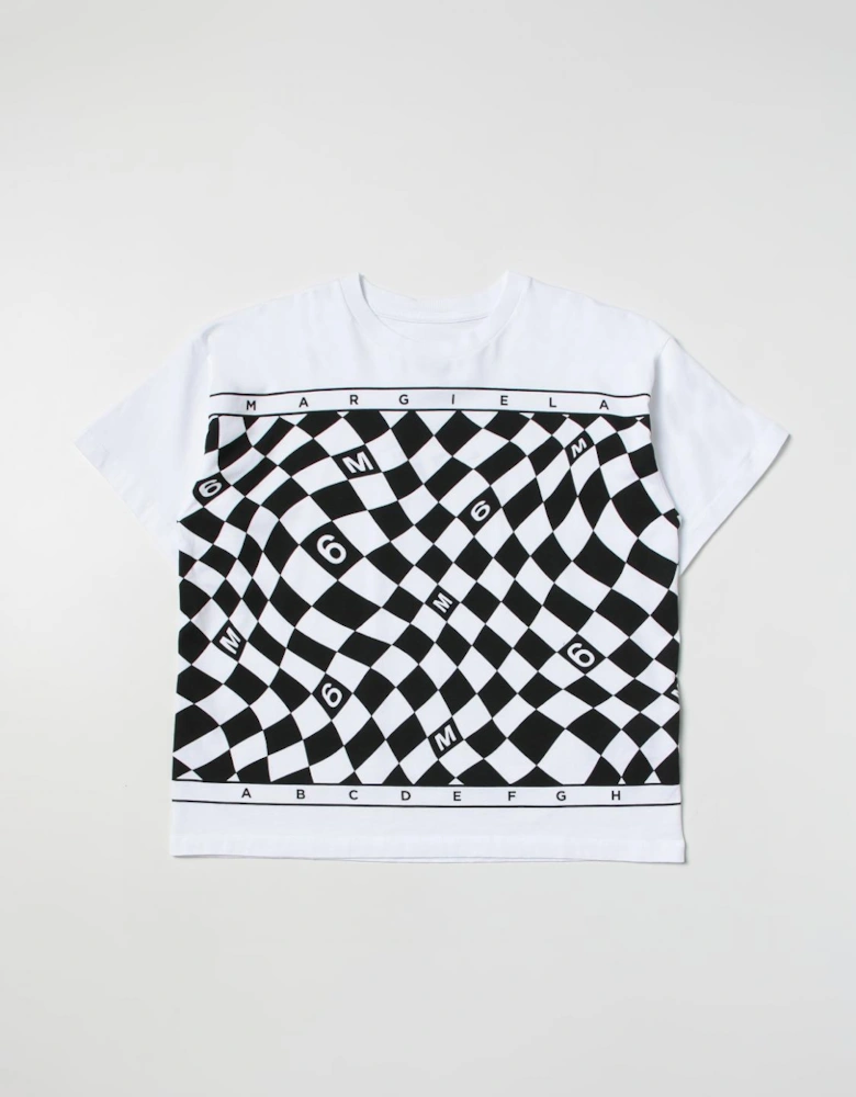 Checkered Print Graphic Tee