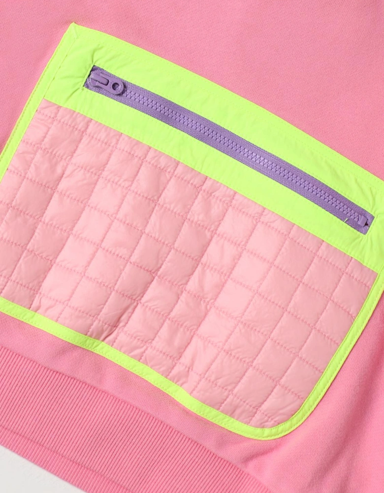 Girls Hoodie Quilted Pocket