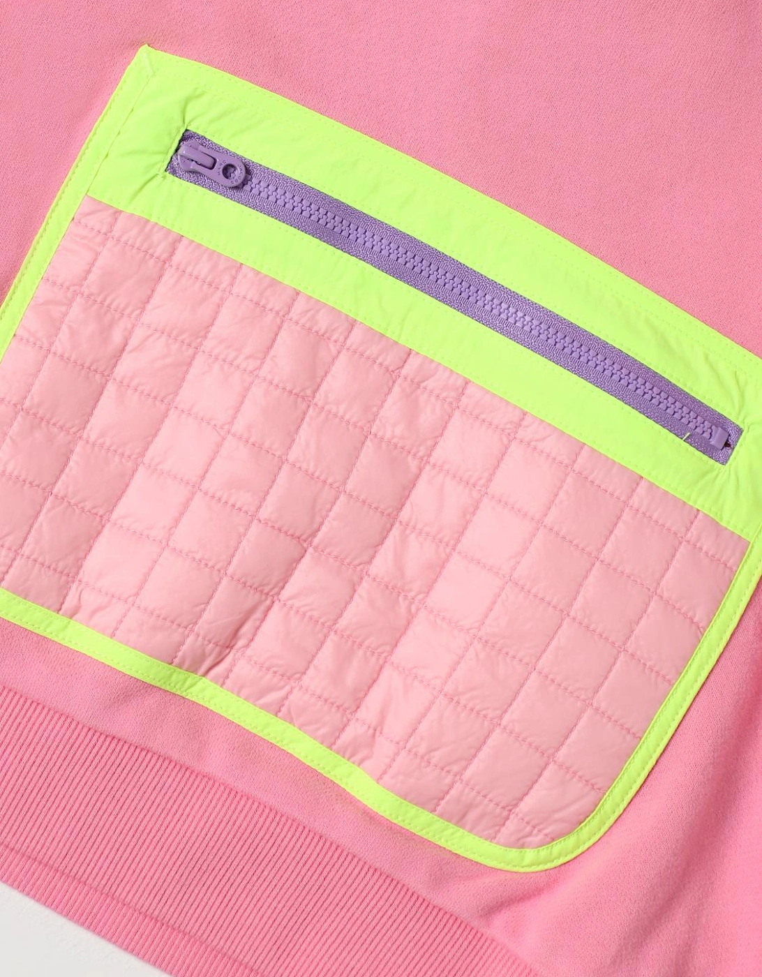 Girls Hoodie Quilted Pocket