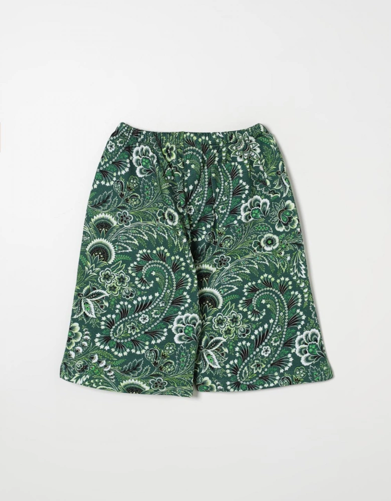 Paisley Print Drawstring Shorts