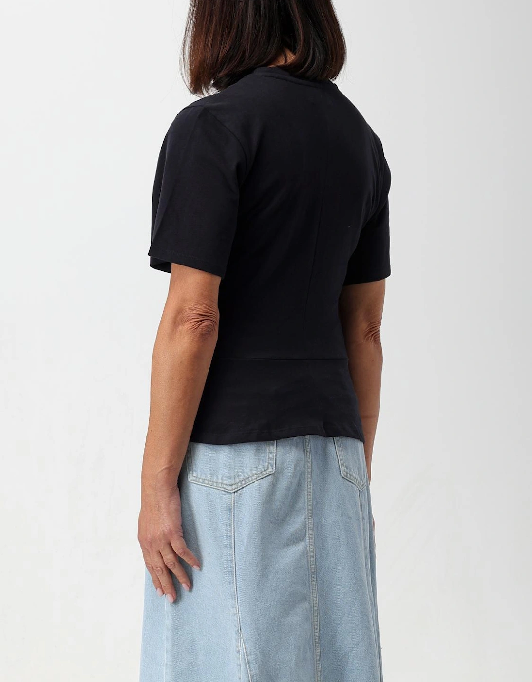 Gathered Detail Short Sleeve Top