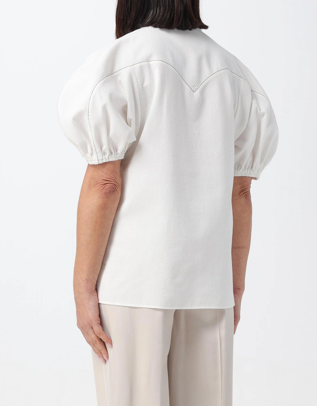 Puff Sleeve Collared Blouse