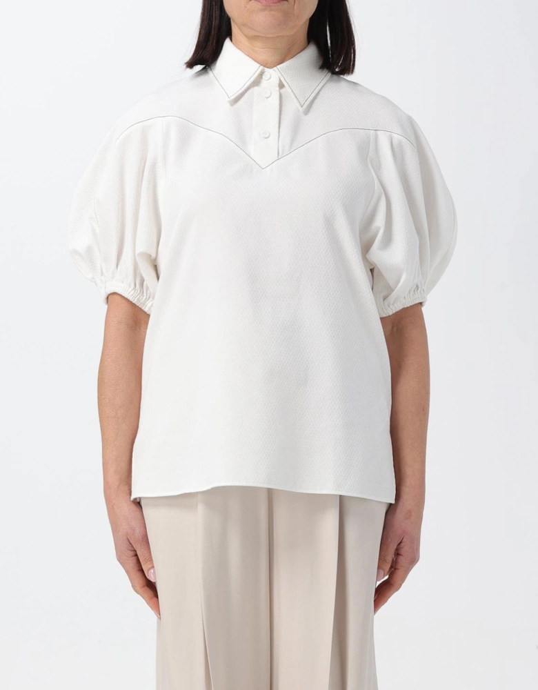 Puff Sleeve Collared Blouse