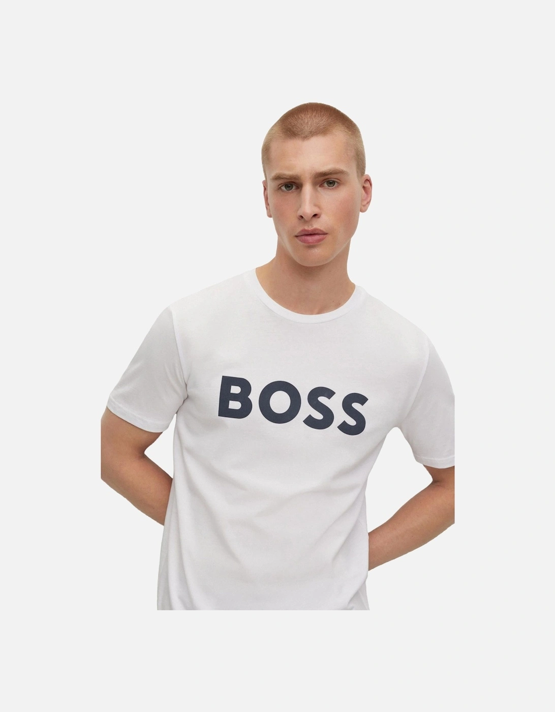 BOSS Mens Logo TShirt White