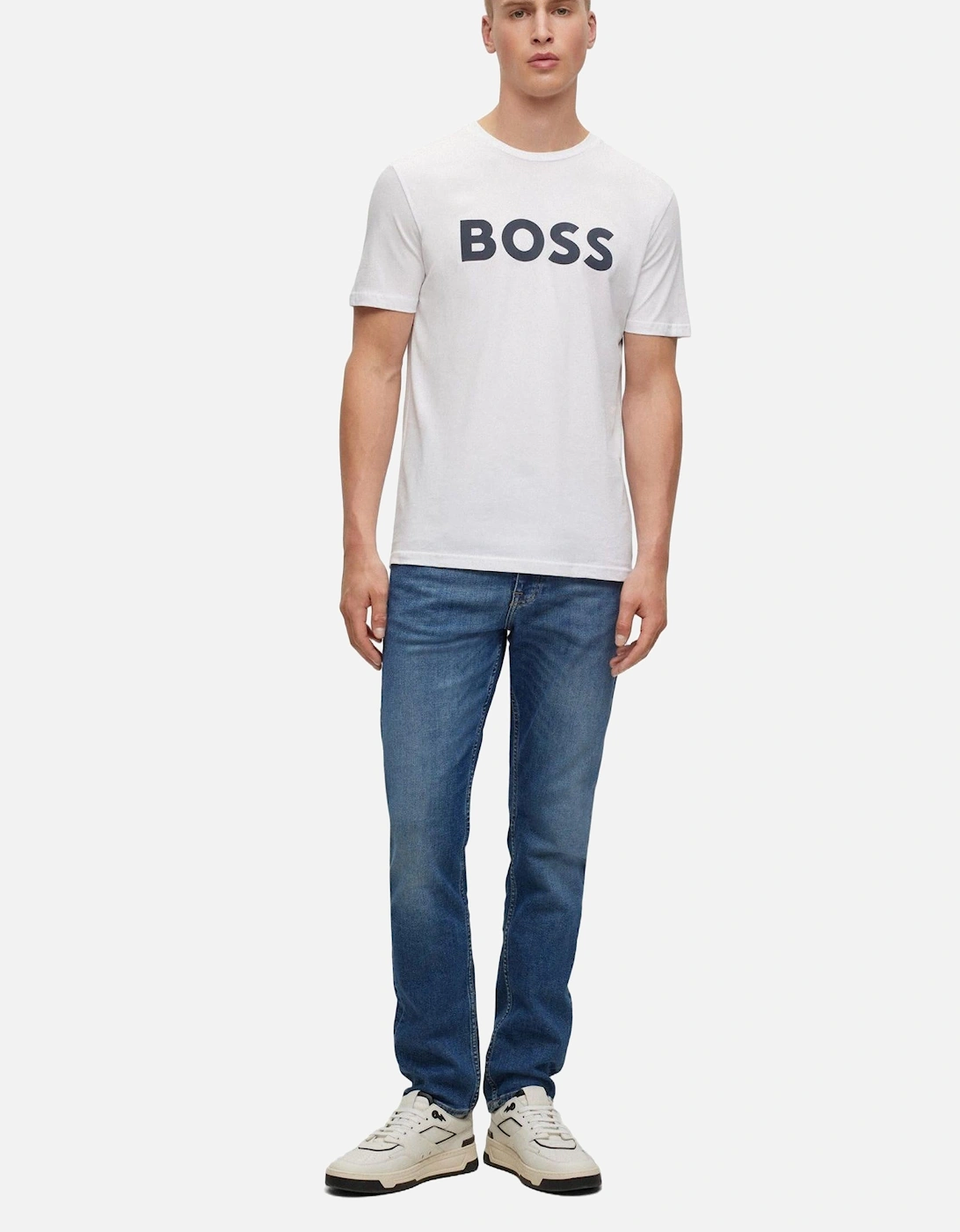 BOSS Mens Logo TShirt White