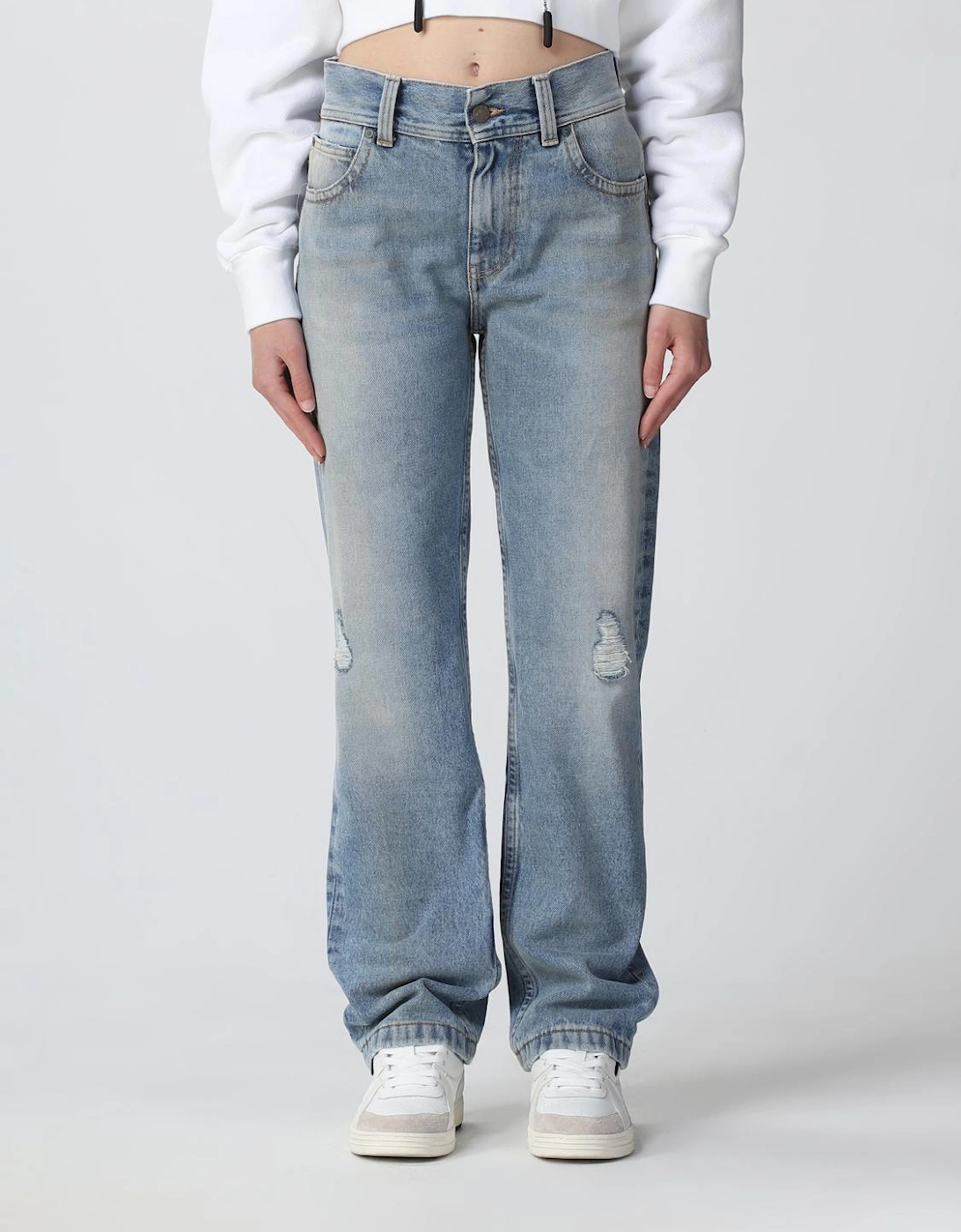 Straight Leg Jeans Distressed Design, 6 of 5