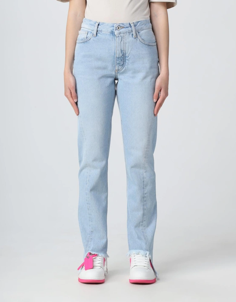 Straight Leg Jeans Raw Hem