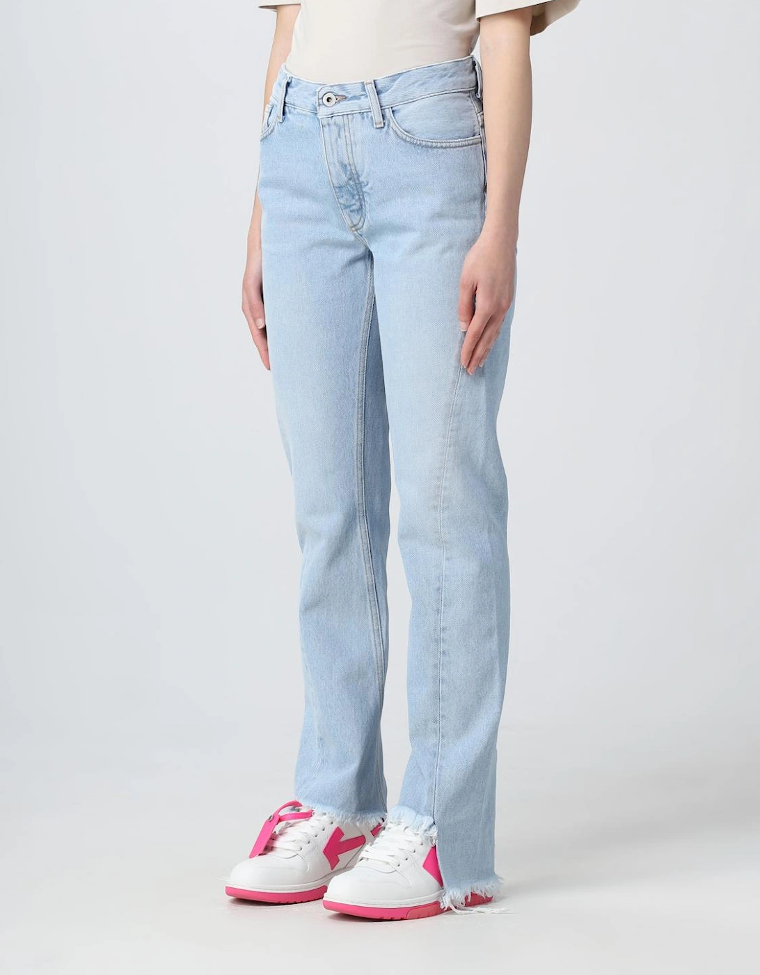 Straight Leg Jeans Raw Hem