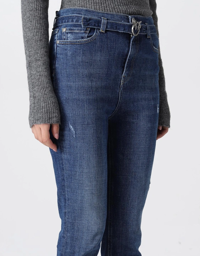 Straight Leg Jeans Cuffed Hem