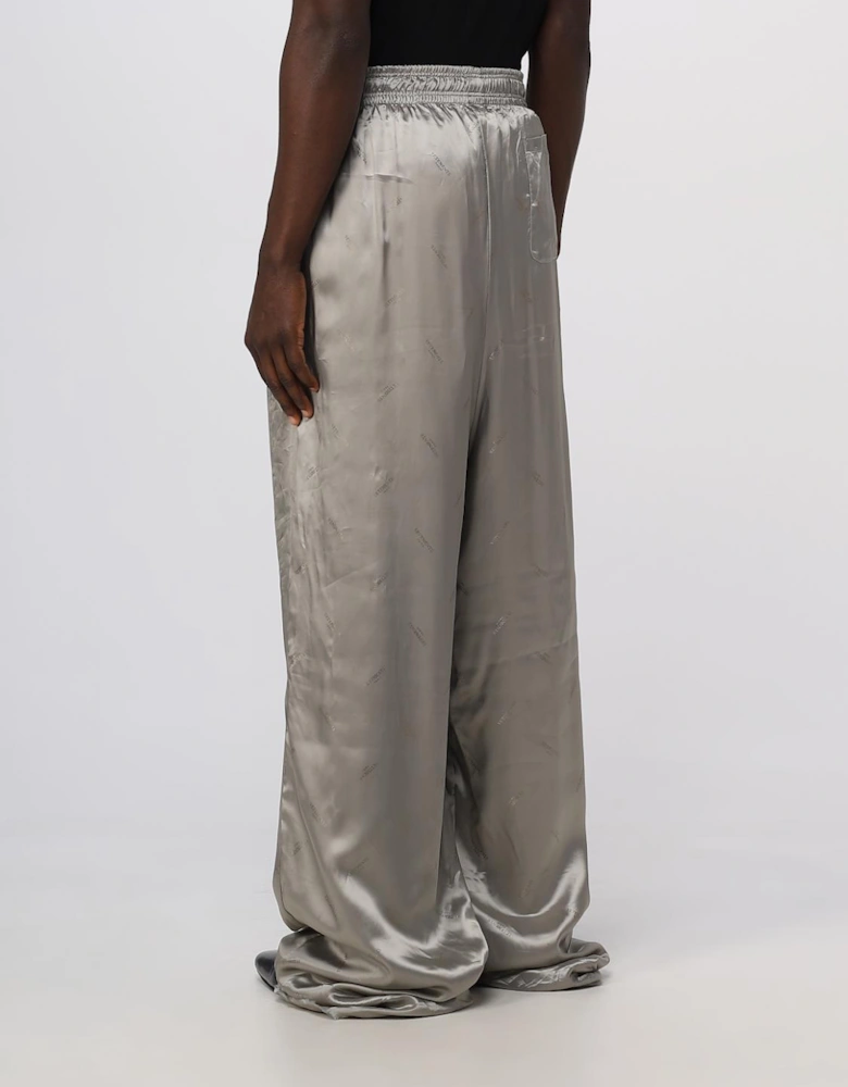 Wide Leg Silk Trousers