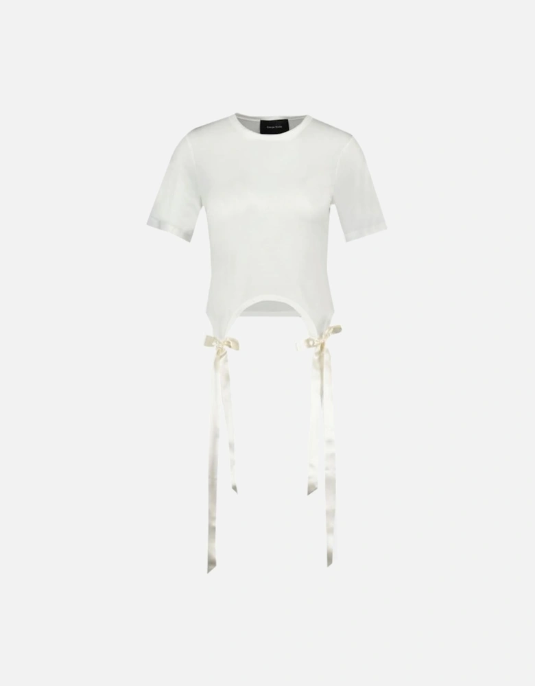 Elegant Top with Tie Details Stylish Short Sleeve Design