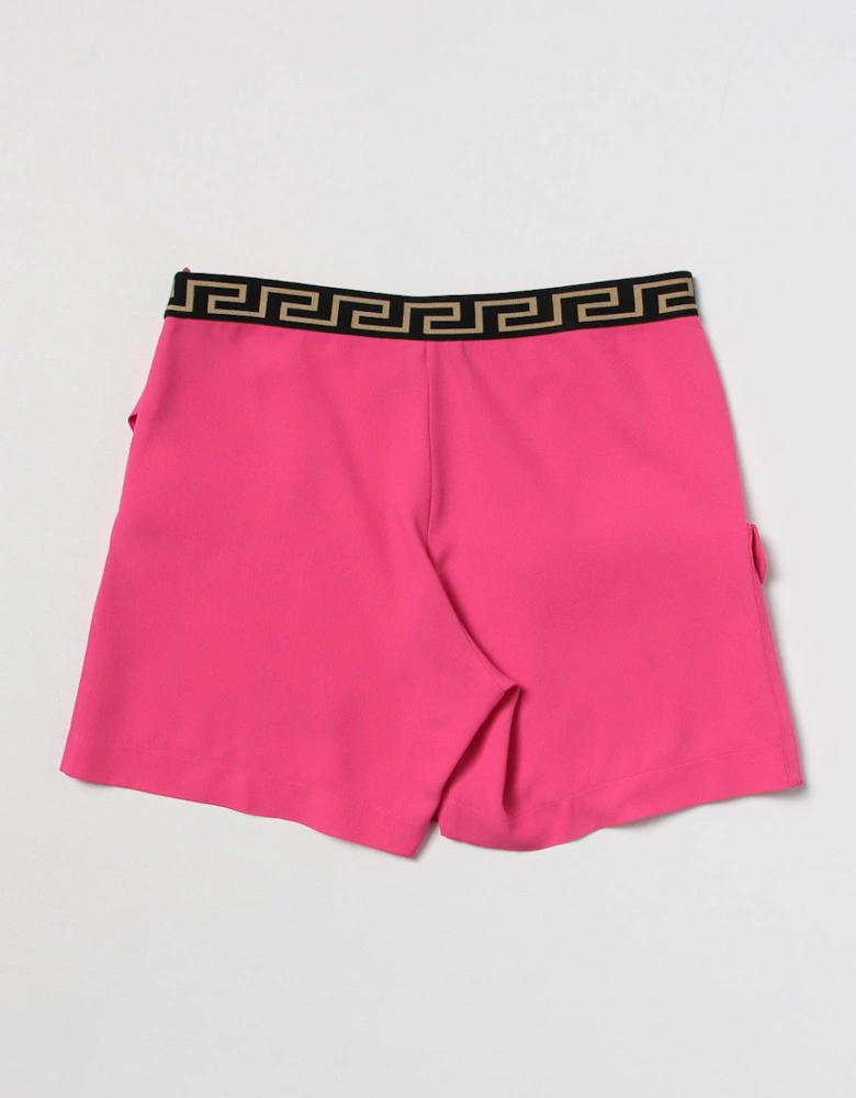 Greek Key Pattern Wrap Shorts