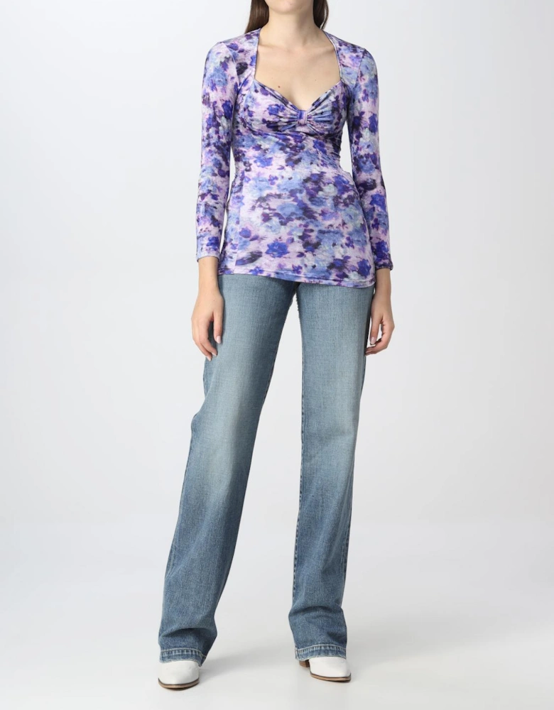 Velvet Long Sleeve Sweetheart Top
