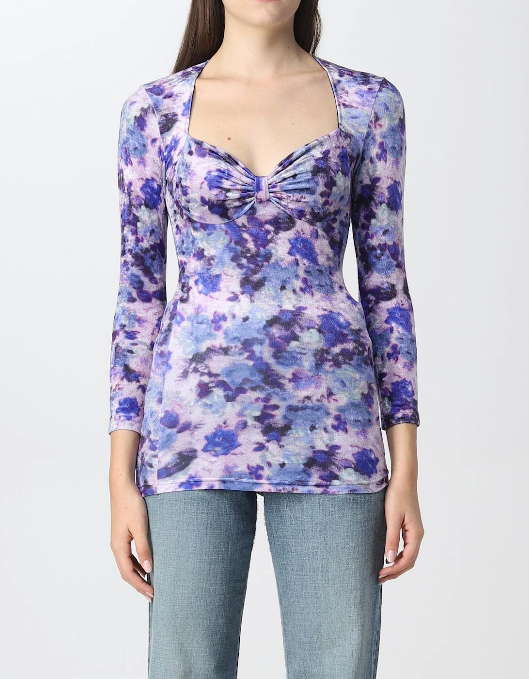 Velvet Long Sleeve Sweetheart Top, 5 of 4