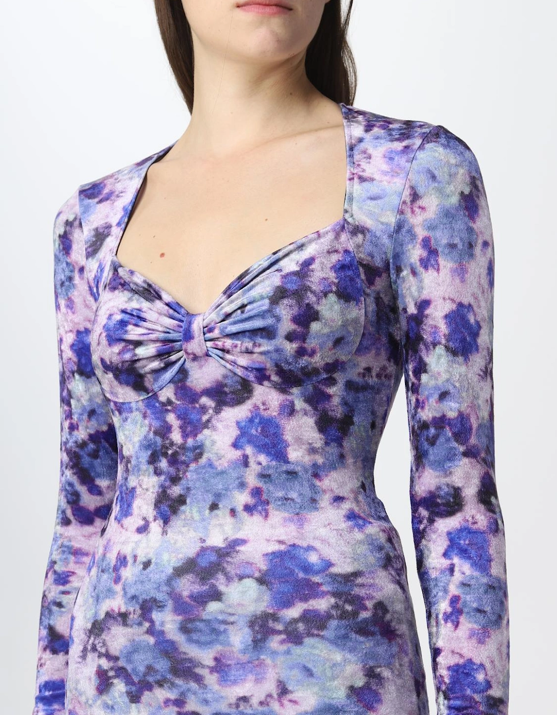 Velvet Long Sleeve Sweetheart Top