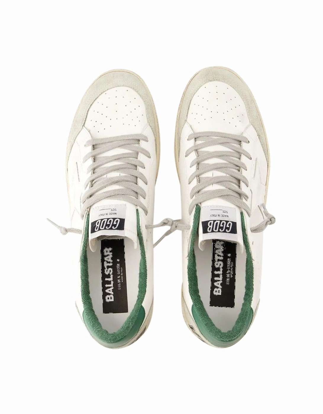 Contemporary Leather Sneakers with Round Toe and Top Laces
