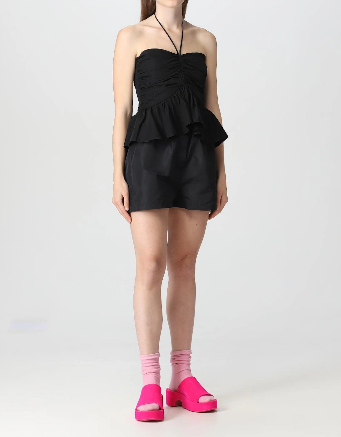 Halter Peplum Top and Shorts Set