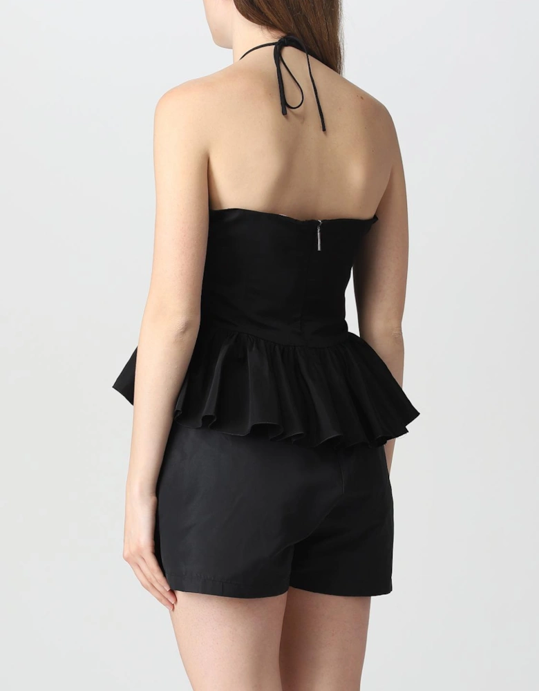 Halter Peplum Top and Shorts Set
