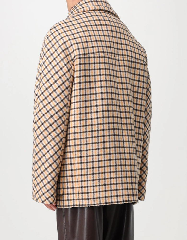 DoubleBreasted Plaid Wool Coat
